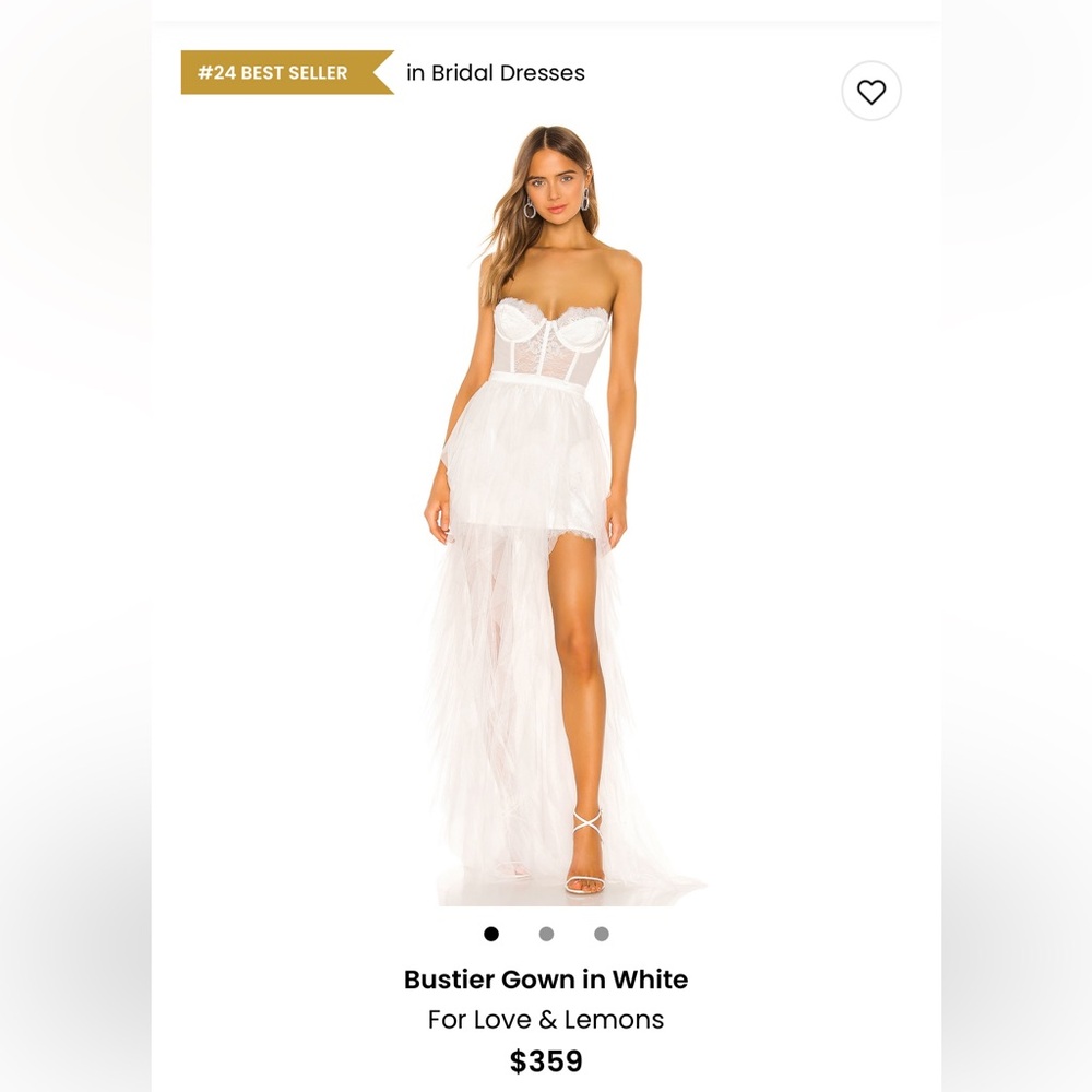 For Love & Lemons White Bustier Gown